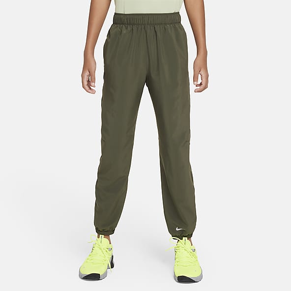 Big Kids XS XL Green Training Gym Pants. Nike
